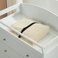 thumbnail image 4 of Resenkos 3-Layer Drawer With Safety Belt White 90.5*58*92Cm Wooden Bed Baby,White, 4 of 13