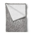 thumbnail image 2 of Damask Soft Flannel Fleece Throw Blanket, Traditional Paisley Pattern Old Fashioned Royal Floral Ornamental Tile Design, Cozy Plush for Indoor and Outdoor Use, 50" x 70", Dimgray Grey, by Ambesonne, 2 of 5