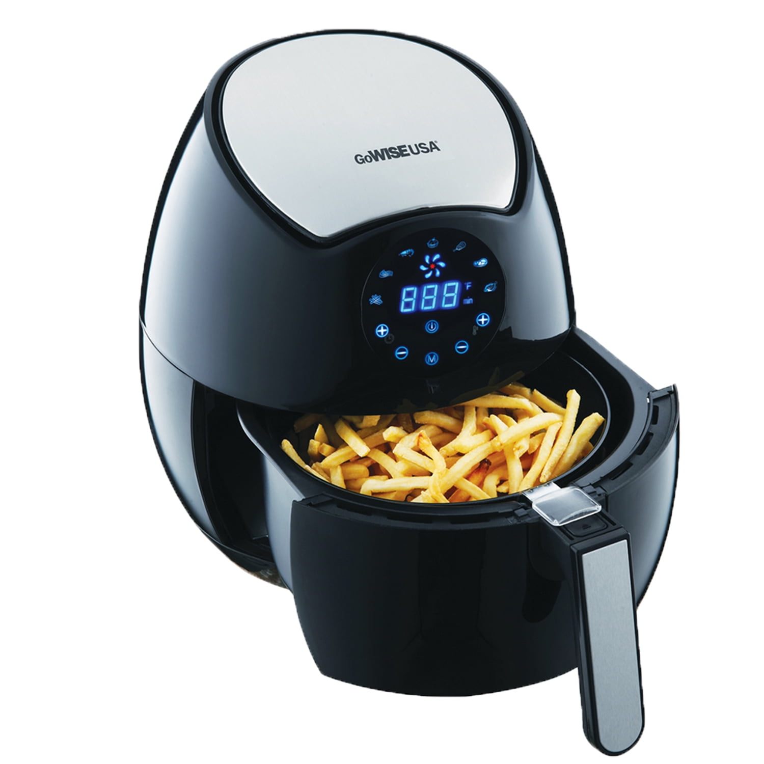 GoWISE USA GW22621 3.7 Quart 7 in 1 Programmable Air Fryer with Recipe Cook Book