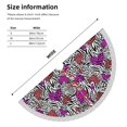thumbnail image 6 of Christmas Tree Skirt, purple hearts zebra leopard Christmas Tree Decorations Indoor, Tree Skirts Mat With Tassel Trim for Halloween New Year Holiday Christmas Party Decor 30 Inches, 6 of 7