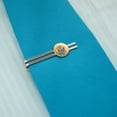 thumbnail image 2 of New Jersey State Flag Round Tie Bar Clip Clasp Tack Silver Color Plated, 2 of 5