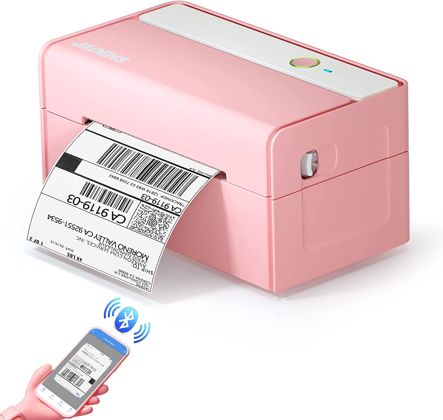 JADENS Bluetooth Thermal Label Printer, 4x6 Wireless Label Printer for Small Business and Packages, Compatible with Smartphones, Windows, Pink - Walmart.com