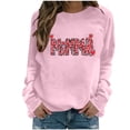 thumbnail image 1 of Xuyuer Women Long Sleeve Mama Sweatshirts Oversized Crewneck Pullover Hoodless Casual Knit Graphic Mom Tops, 1 of 5