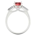 thumbnail image 4 of Three-Stone Engagement Ring for Women - 2.5ct Natural Garnet in 14K White Gold Promise Ring, 4 of 6