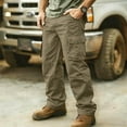 thumbnail image 2 of Paiwinds Men's Straight Leg Cargo Pants with Multiple Pockets, Elastic Waist for Outdoor Fitness, Hiking, Work Activities and Casual Wear, 2 of 4