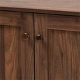 thumbnail image 5 of Baxton Studio Nissa Modern and Contemporary Walnut Brown Finished Wood 2-Door Shoe Storage Cabinet, 5 of 10