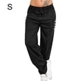 thumbnail image 1 of Sonducket Pantalones Pantalones deportivos sueltos Pierna recta Pantalones deportivos sueltos Pantalones de chándal casuales para mujer Prendas para la parte inferior del cuerpo negro S Sonducket AP002164-17, 1 of 6