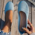 thumbnail image 2 of Women Casual Shoes Knitted Trainers Ballet Shoes Flat Footwear Non Breathable Style For Women Everyday Casual Wear ,Us Size:6.5, 2 of 9