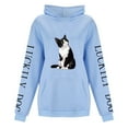 thumbnail image 5 of QBGSAY Women'S Sweatshirt Cat And Dog Print Casual Tying Hoodie For Relaxation Graphic Pullover, 5 of 5