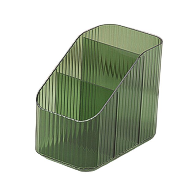 Organizador de Maquillaje Estuche de Control Remoto Accesorios de Oficina con Compartimento Organizador de Escritorio para Dormitorio Encimera H , 3 Rejillas Verde