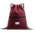 thumbnail image 2 of Fashion Unisex Waterproof Zipper Bundle Rope Travel Sport Backpack School Bags, 2 of 6