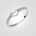 thumbnail image 5 of Womens Hollowed Heart Ring Electroplated Alloy Fashion Jewelry Elegant Durable Versatile Gift For Her And Everyday Style, 5 of 5