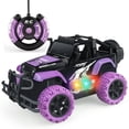 thumbnail image 1 of Remote Control Cars, Girls Off Road Rc Car 1:20 Scale Remote Control Truck Car Toys for for Kids Age 3-5, Rc Truck Racing Car Vehicles with 3 Color Lights for Kids 5-7 8-12 Birthday Gift, Purple, 1 of 5