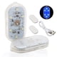 thumbnail image 3 of Speravity Paquete de 2 luces de decoración de automóviles de plástico Interior 6 LED con pilas sellado a prueba de polvo 5V 120mA lámpara con Sensor Bombillas para automóviles Azul hielo Speravity VI015340-01B, 3 of 6