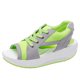 thumbnail image 2 of Sandalias con cordones para mujer, zapatos para caminar transpirables con tacón inclinado de fondo grueso, zapatos informales deportivos cómodos de malla para mujer Wmkox8yii  sa3134, 2 of 5