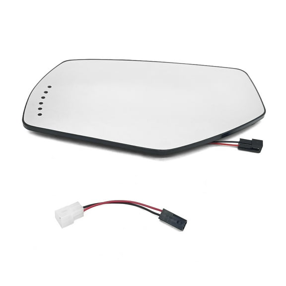Driver Side Mirror Compatible with Chevy Silverado GMC Sierra Left Heated Mirror Glass with LED Signal Light Replace 22753637 GM1324146