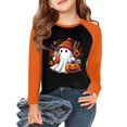 thumbnail image 4 of Ruyang Fall Long Sleeved T Shirt for Girls Ghost Pumpkin Soft Baggy Tee Tops Kids Baby Crewneck Casual Blouses Fall Halloween Clothes, 4 of 8