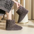 thumbnail image 3 of Pantuflas de lana cálidas para hombre, pantuflas de invierno para mujer, pantuflas de lana para invierno, tallas 43-44, 3 of 4