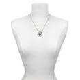 thumbnail image 3 of Delight Jewelry Silvertone Hot Blue Tiger Print Heart Miracles Ring Charm Necklace, 18", 3 of 4