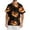 Earthy Yellow_001, variant on Domuza Scrub Top Men Plus Size V-Neck Short Sleeve Spooky Horror Print Carer Top Soft Comfort Stretch Working Uniform with Chest Pockets Black 5XL