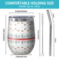 thumbnail image 5 of 12oz Stemless Wine Tumblers Christmas Tree and Bird Pattern Vacuum Insulated Stainless Steel Travel Tumbler Cups Mug with Lid and Straw for Champaign,Cocktail,Beer with Cleaning Brush, 5 of 5
