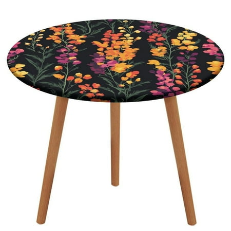 

ZHANGS Lively Snapdragon Patch 1735 Round Table Cover Stain-Resistant Fitted Tablecloth Oil-Proof Wipeable Elastic Table Cover Waterproof Table Cloth for Halloween Thanksgiving Christmas