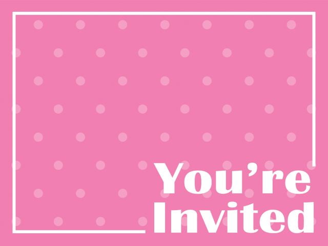 Party Creations Invitation Card, Candy Pink, 8 Ct
