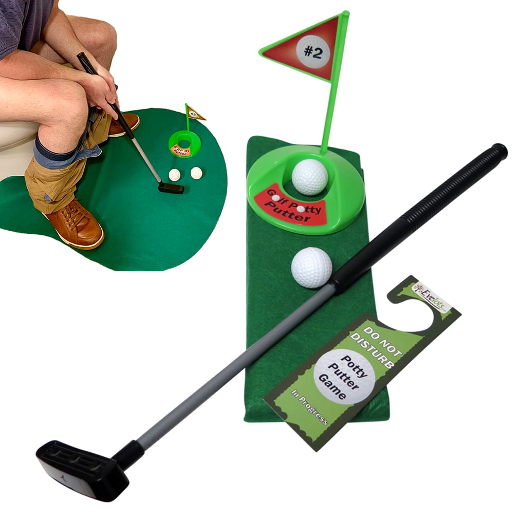 Potty Putter Toilet Time Golf Game - Indoor Golf Practice Put Like Potty  Putter Bathroom Game - Golf Workout Accessories - Funny Gag Gifts for  Adults : : Sports & Outdoors