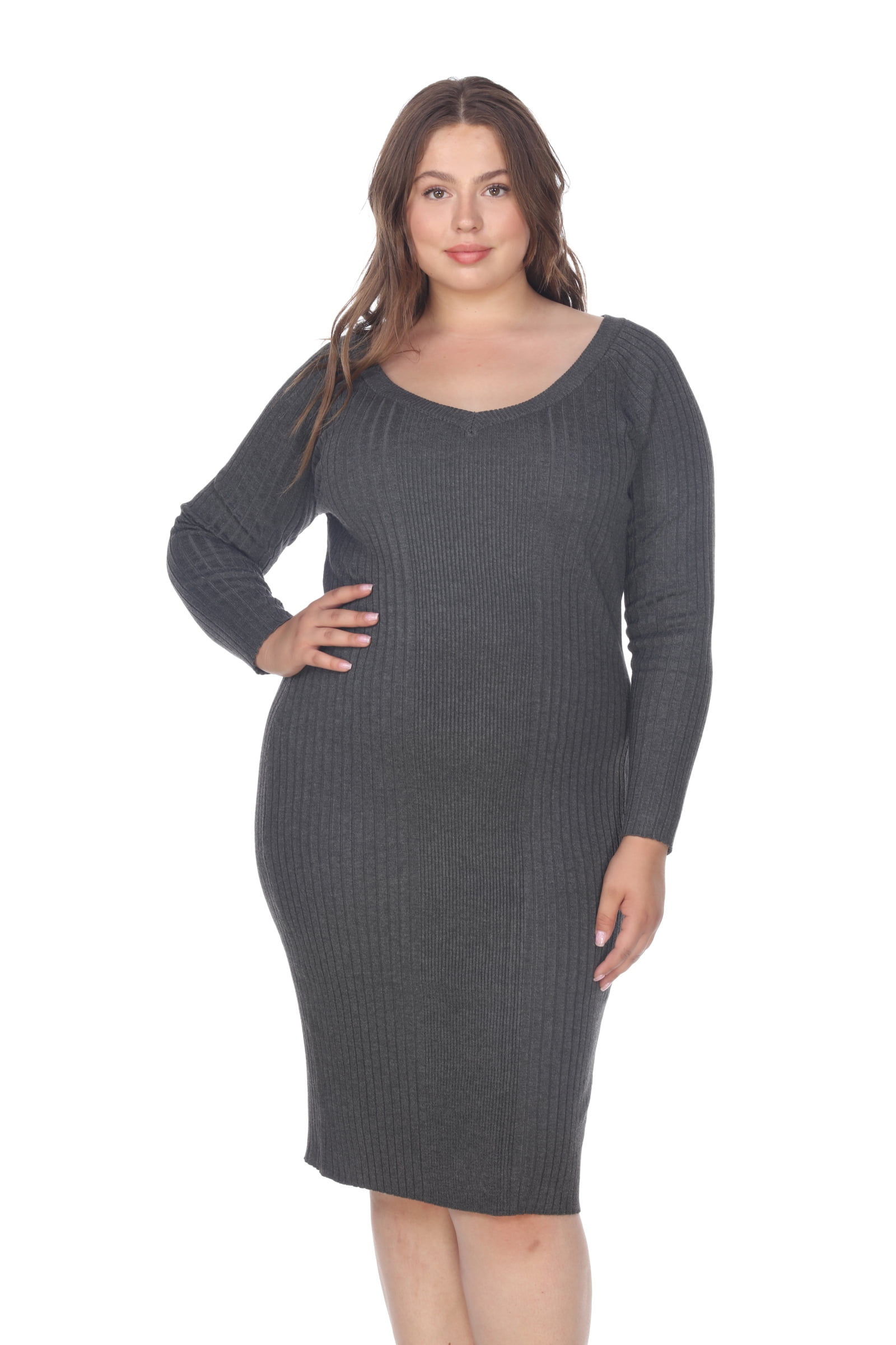 white mark sweater dress