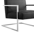 thumbnail image 5 of Nicole Miller Accent Chair Santana PU Leather, Charcoal/Chrome, 5 of 9