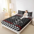 thumbnail image 4 of Feelyou Cartoon Motorcycle Lover Bed Sheets, Dirt Bike Sports King Sheets, Teens Kids Boys Girls Sheet Set, Breathable Home Decor, 4-Piece, 4 of 7