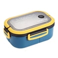 thumbnail image 1 of Lunch Box Contenedor De Aislamiento De Doble Capa Con Cuchara Tenedor Para Estudiantes Trabajadores De Oficina, 1 of 8