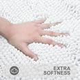 thumbnail image 3 of Buganda Chenille Striped Bathroom Rugs, Extra Soft and Absorbent Bath Mats, Anti-Slip Shaggy Bath Carpets, 24x36, White, 3 of 7