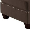 thumbnail image 2 of Pali 32 Inch Modern Square Ottoman Foam Tufted Seat Brown Linen Fabric, 2 of 5
