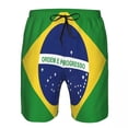 thumbnail image 2 of Mens Swimwear Swim Shorts Trunks Brazil Flag Beach Board Shorts Swimming Swimsuits Mens Running Sports Surffing shorts, 2 of 6