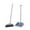 Gray, variant on Long Handle Brooms and Dustpan Set, with Scraping Teeth, Stand Up Broom with Dustpan Combo, for Home Kitchen Room Office Lobby Cleaning