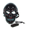 thumbnail image 1 of Face Shield Halloween Scary Full Face Guard LED Guard Horror Skeleton Luminous Skeleton Head Party Cosplay Prop, Ice Blue, 1 of 7
