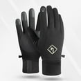 thumbnail image 4 of 1 Pair Men Gloves Waterproof Super Soft Multipurpose Non-Slip Wear Resistant Keep Warm Polyester Outdoor Riding Motorcycle Unisex Full Finger Gloves for Camping, 4 of 7