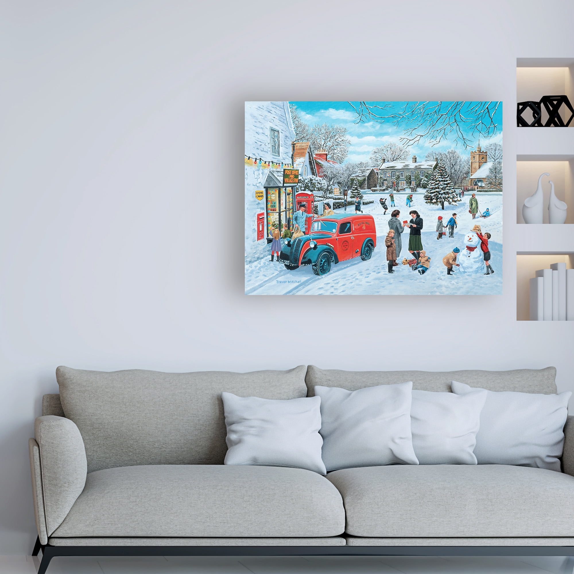 Trademark Fine Art 'A Village Christmas' Canvas Art by Trevor Mitchell