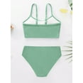 thumbnail image 7 of GYRATEDREAM Girls Swimsuits 2 Piece Bikini Set Spaghetti Strap High Waisted Bathing Suit Girls' Swimwear with Chest Pad, 7 of 7