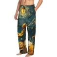 thumbnail image 6 of Sigee Whimsical Starry Night Scene print Men's Pajama Pants Lounge Sleep Bottoms with Elastic Waistband and Pockets-X-Large, 6 of 6
