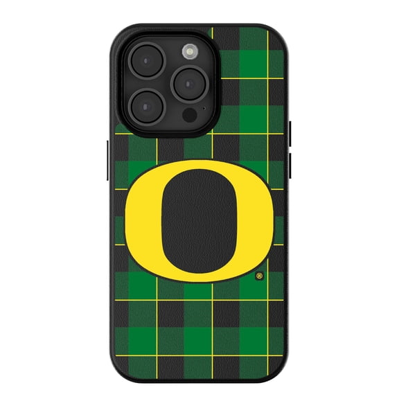 Keyscaper Oregon Ducks Plaid Magnetic Bump iPhone Case