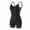 Black, variant on Women's Low-Back Bodysuit Tummy Control Shapewear Seamless Butt Lifting Full Body Shaper for Bridal Wear S