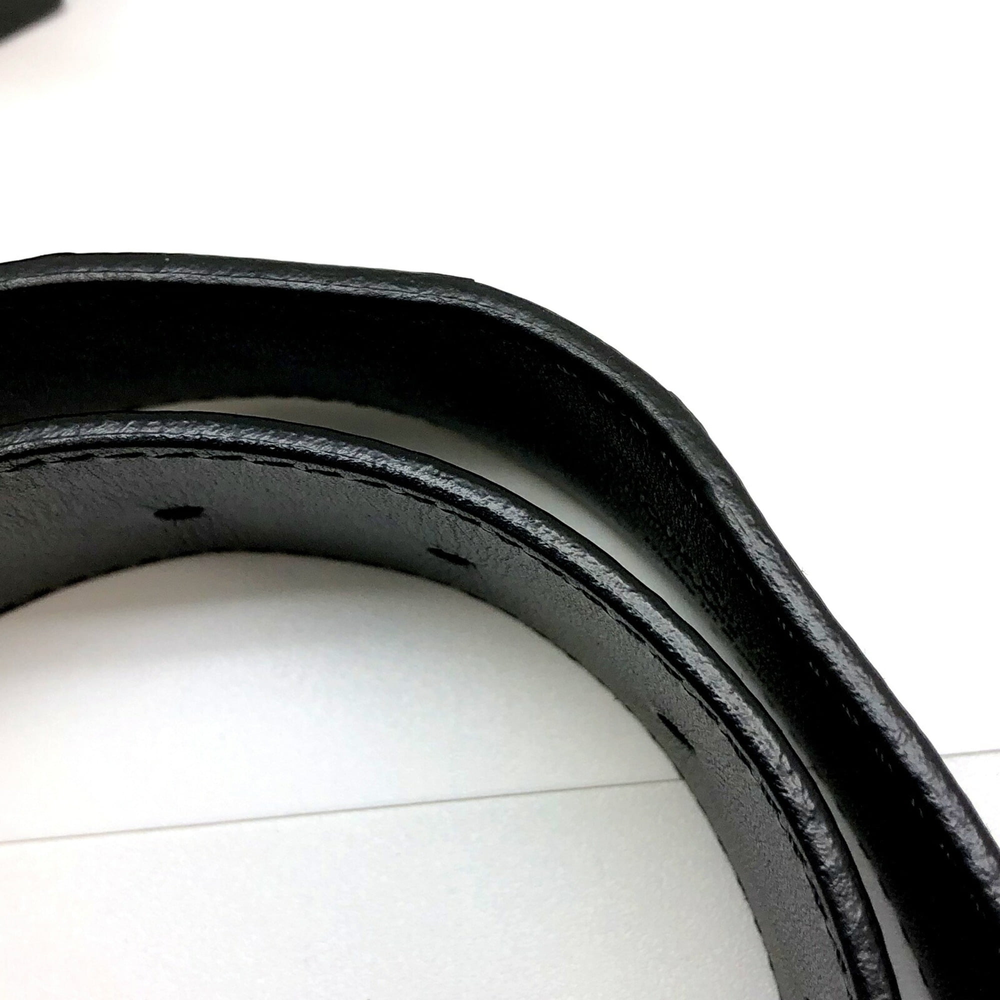 Louis Vuitton Men's Damier Calfskin Leather Belt , Polished Silvertone  Initial LV Buckle, Dark coffee LV emboss…