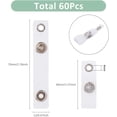 thumbnail image 2 of SUNNYCLUE 60Pcs Badge Holder Straps Work Badge Straps Plastic ID Badge Straps PVC Badge Clips Vinyl Badge Clips with Snap and Eyelet for Card Holder Lanyards Key Rings Name Tags, 2 of 6