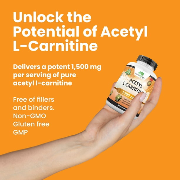 acetyl l carnitine 1500 mg para que sirve Acetyl L-Carnitine 1,500 mg High Potency Supports Energy Production, Sports  Nutrition, Supports Memory/Focus - 100 Veggie Capsules