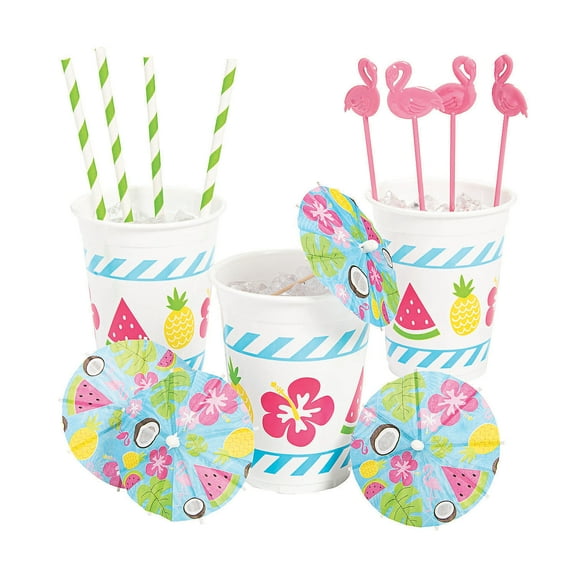 Luau Cocktail Party Kit - Party Supplies - 24 Pieces