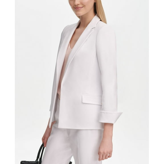Calvin Klein Open Front Blazer White 12