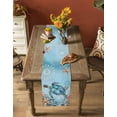 thumbnail image 5 of Ldtrchee Blue Coastal Sea Turtle Table Runner 108 Inches, Summer Beach Starfish Botanical Bed Runner Dresser Scarves Tabletop for Indoor Outdoor Parties/Ceremony/Banquet, 13"x 108", 5 of 8