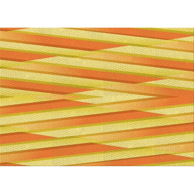 Ahgly Company Tapis d'Intérieur Lavables en Machine Rectangle Transitionnel Néon Orange, 2' x 5'
